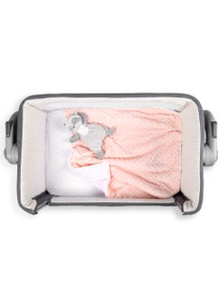 NINI Nini Baby 3-Piece Bassinet Bedding Set, Elegant Pink, Soft Cotton, Includes 2 Fitted Sheets & 1 Reversible Plush Comforter, Fits Bassinet Size Up to 50x80 cm  - Image 1