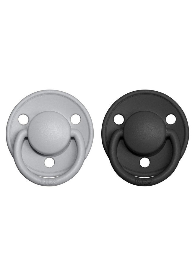 BIBS Pacifiers De Lux Collection ; Bpafree Baby Pacifier ; Made In Denmark ; Set Of 2 Cloudblack Color Premium Soothers ; Size One Size - Image 3