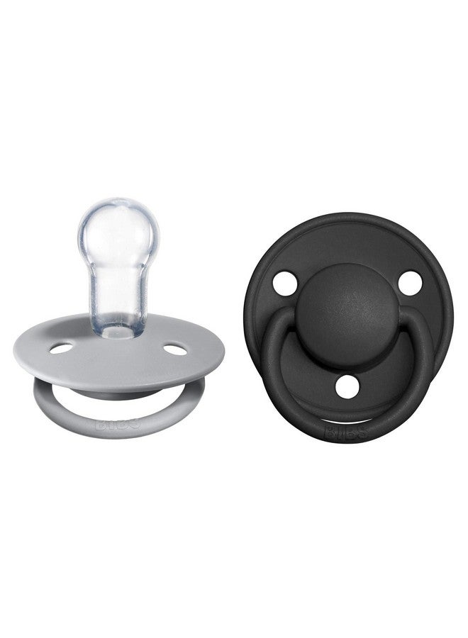 BIBS Pacifiers De Lux Collection ; Bpafree Baby Pacifier ; Made In Denmark ; Set Of 2 Cloudblack Color Premium Soothers ; Size One Size - Image 1