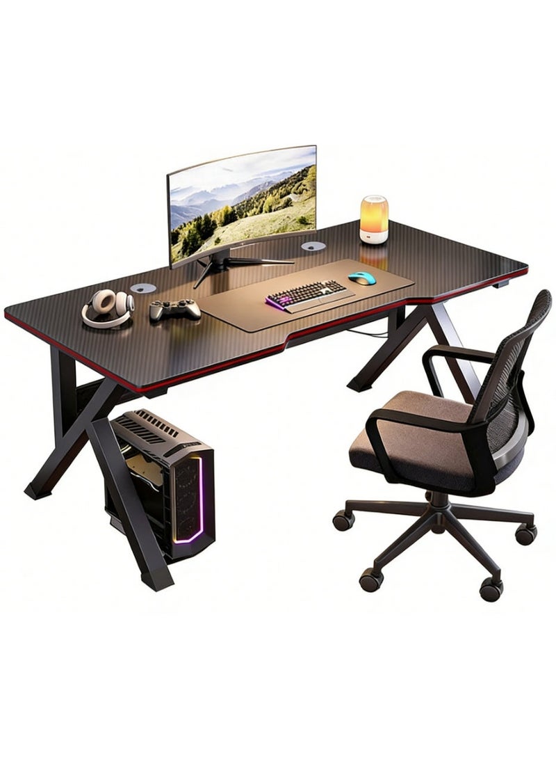 Nadrab K Shaped Gaming Desk 120x60cm Computer Table Home Office Computer Desk Table Large Desktop Easy to assemble - Image 3