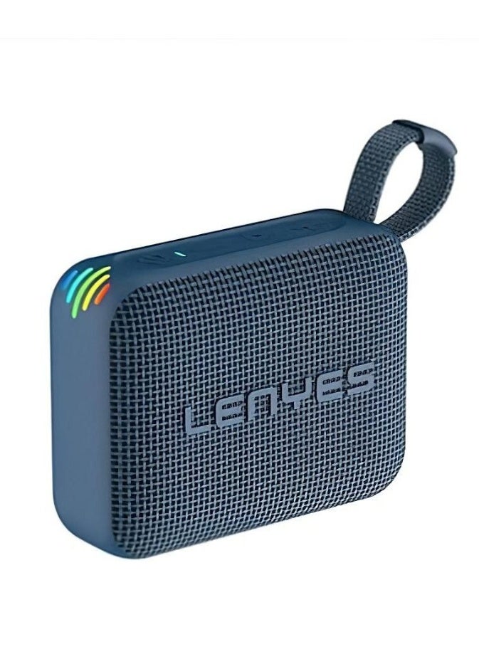 Lenyes S216 Bluetooth Portable Speaker 6W, IPX7 Waterproof Wireless Speaker with Deep Bass, Bluetooth 5.3, TWS Stereo Pairing, TF Card Support & Carry Strap, Compact Lightweight Speaker – Blue - Image 1