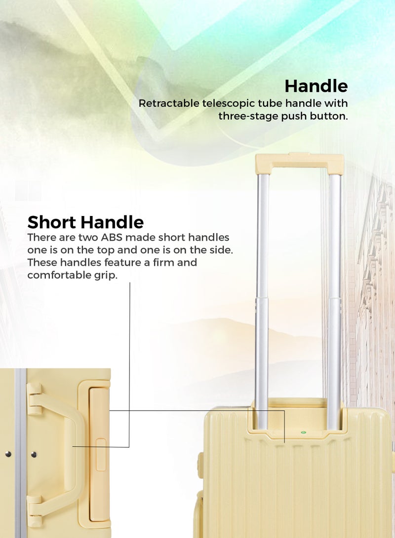 ستارجولد حقيبة الأمتعة TPC حقيبة جانبية صلبة بعجلات دوارة 360 درجة وحقيبة سفر بنظام قابل للقفل - Image 2