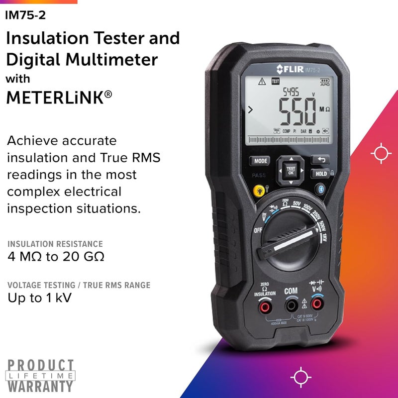 Flir جهاز اختبار العزل FLIR IM752 ومقياس رقمي متعدد الاستخدامات - Image 2