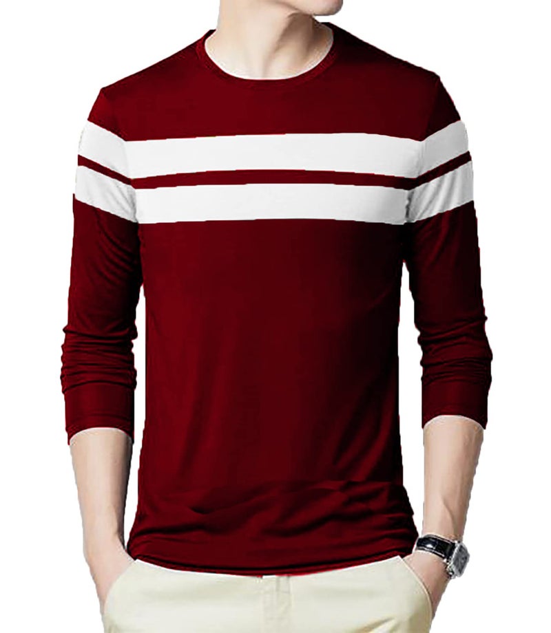 LEOTUDE Men's Regular Fit T-Shirt (18_MRN_82_Navy_Multi_XXL) - Image 2