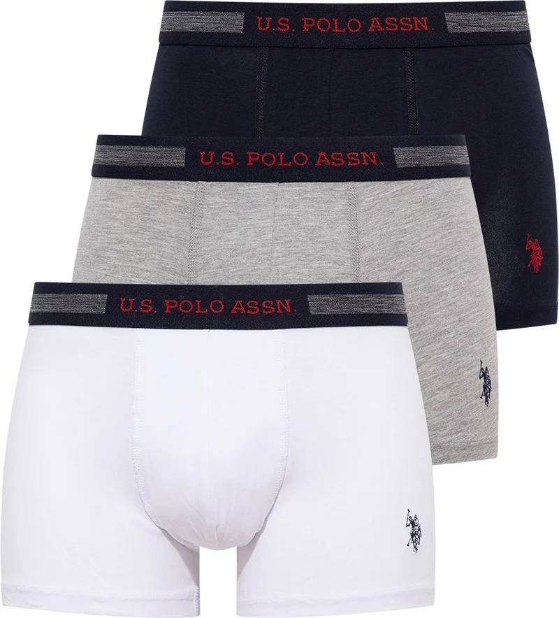 يو اس بولو اسن Men's Multicolored 3-Pack Boxer 80155