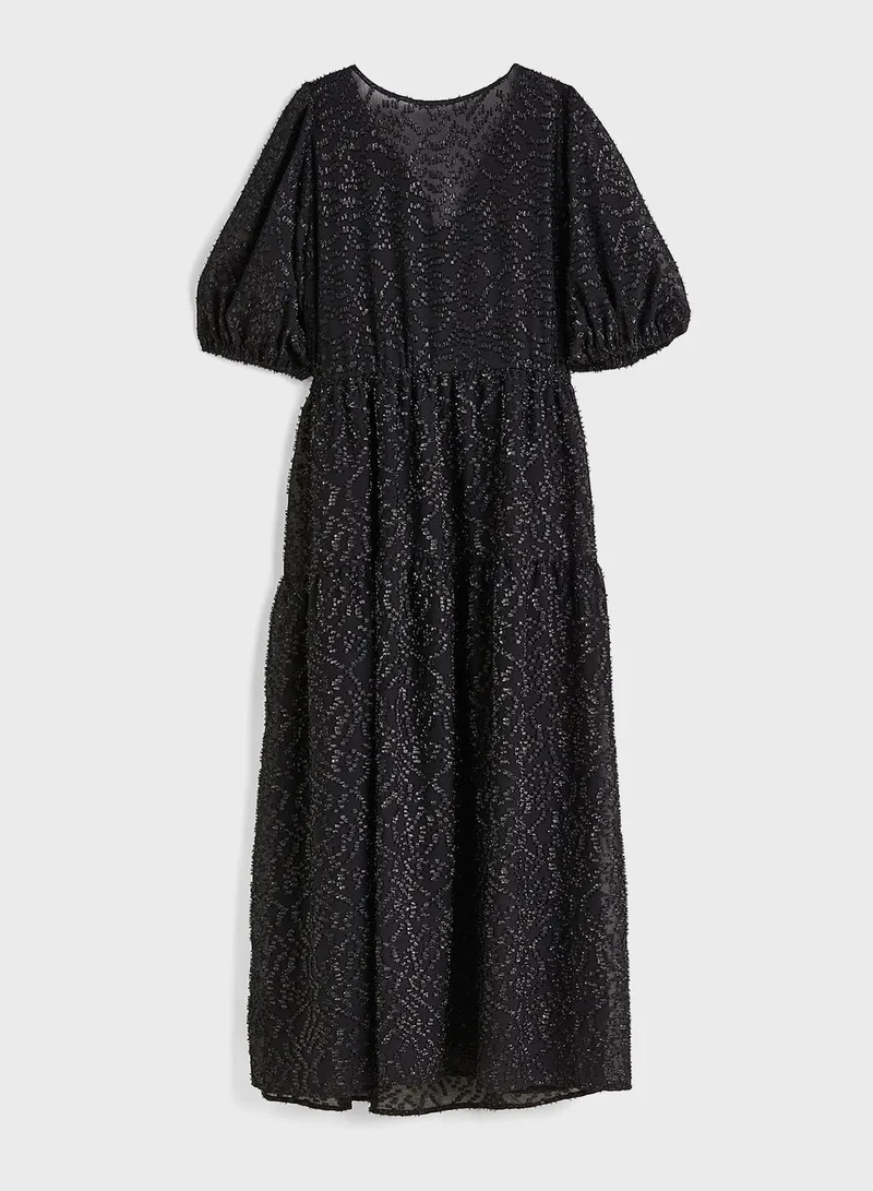 H&M Textured Midi Dress