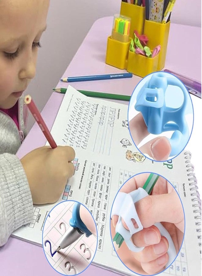 TRUSBEE Pencil Grips for Kids Handwriting, 8 Pack Pencil Grippers, Toddler Pencil Grip Pencil Holder for Kids, Finger Grips Posture Correction Writing Tool for Toddlers Preschooler Training - Image 4