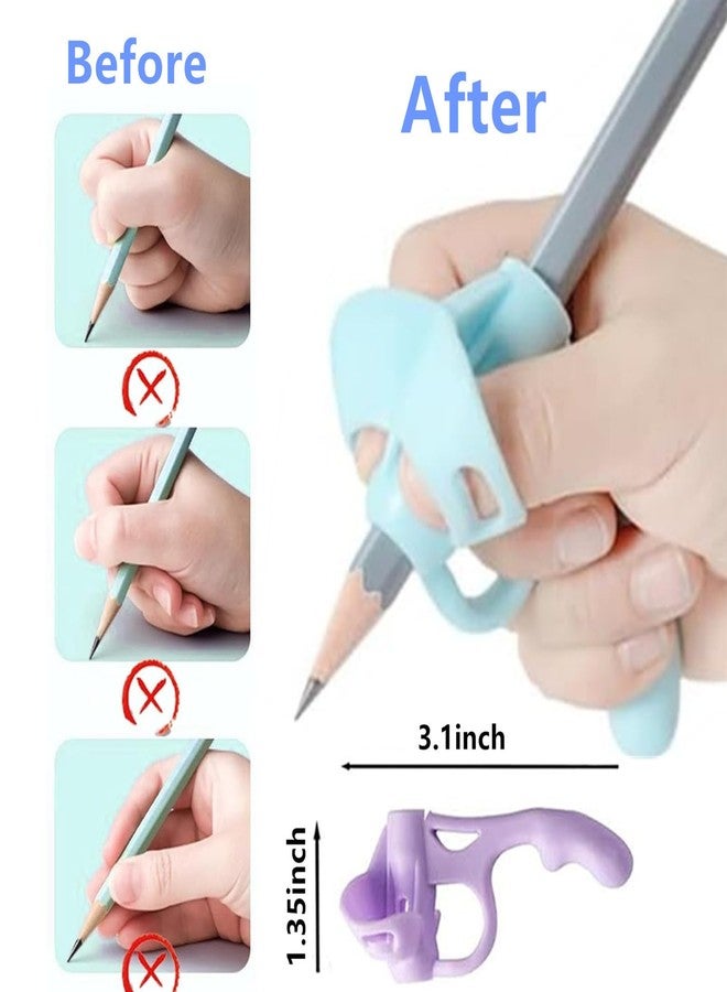 TRUSBEE Pencil Grips for Kids Handwriting, 8 Pack Pencil Grippers, Toddler Pencil Grip Pencil Holder for Kids, Finger Grips Posture Correction Writing Tool for Toddlers Preschooler Training - Image 5