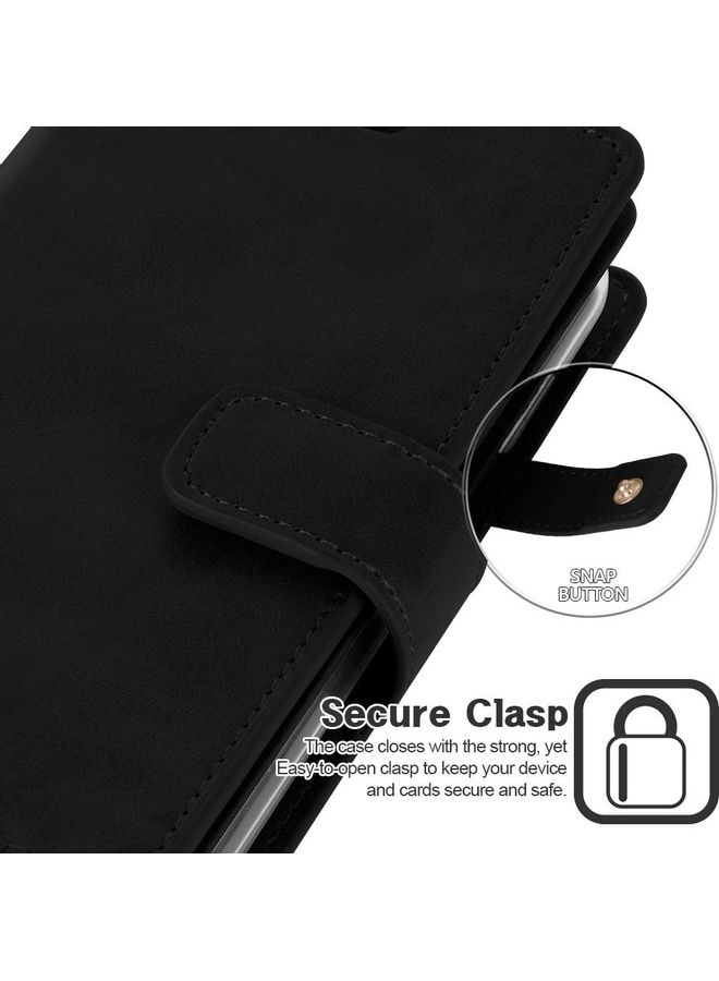 Loquat iPhone 12 Pro Max Leather Protection Flip Cover Wallet Case Black - Image 4