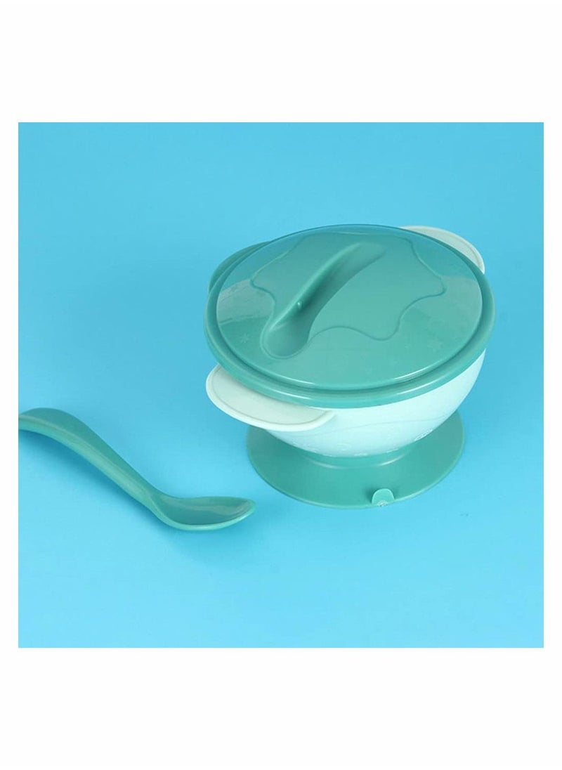 Y&D - 2 Sets Baby Feeding Bowls Suction Toddler Portable Dinner Plates Tablewarefor Children Babies Kids (Pink+Green) - Image 1