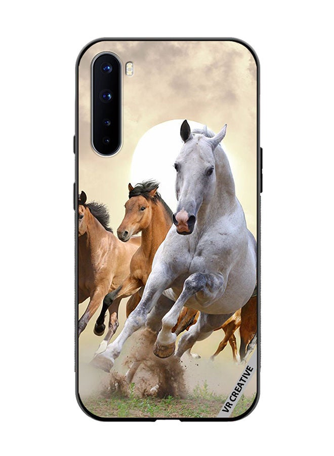 VR CREATIVE Protective Case Cover For OnePlus Nord Running Horses Design Multicolour - Image 1