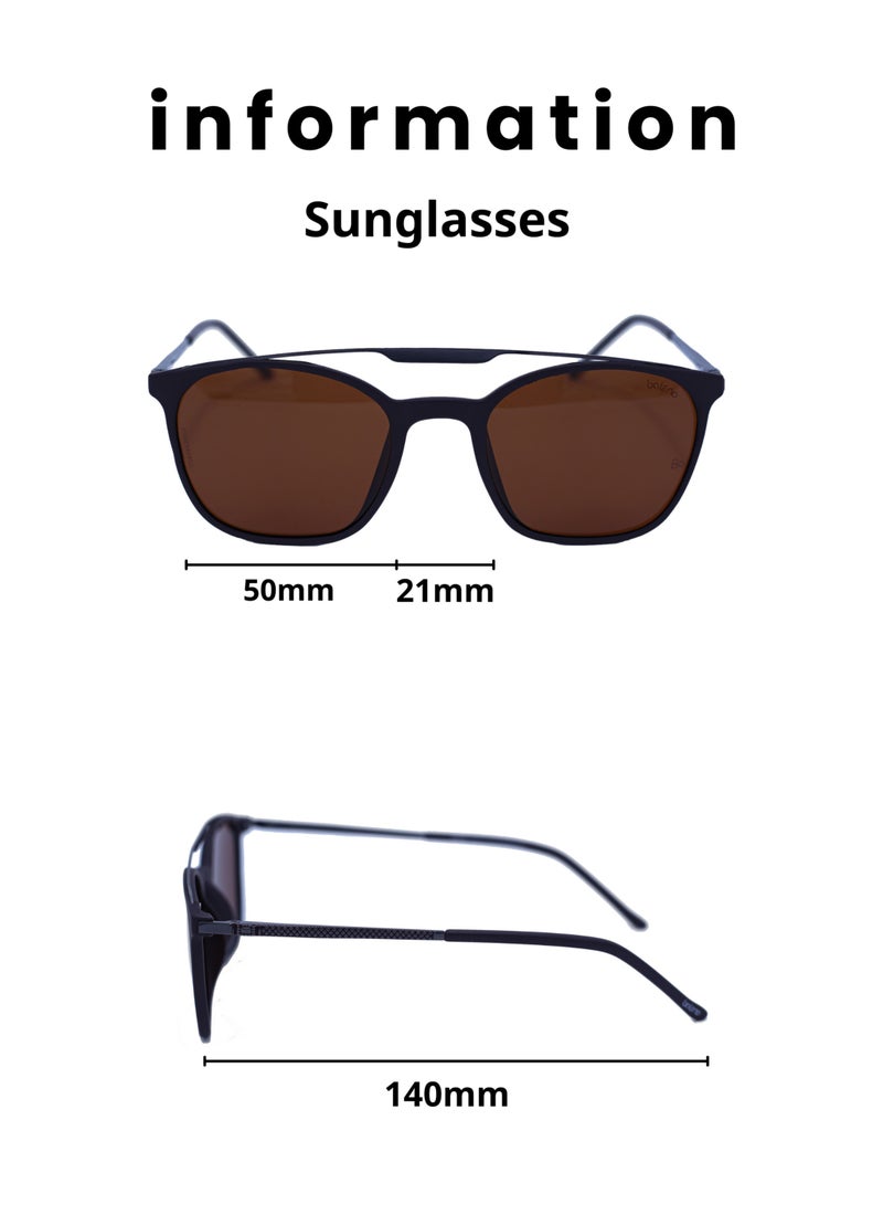 Baleno "Aviator Sunglasses with Polarized UV Protection Lenses – Lightweight, Durable Metal Frame for Men & Women, Perfect for Driving, Travel, and Outdoor Activities" - Image 5