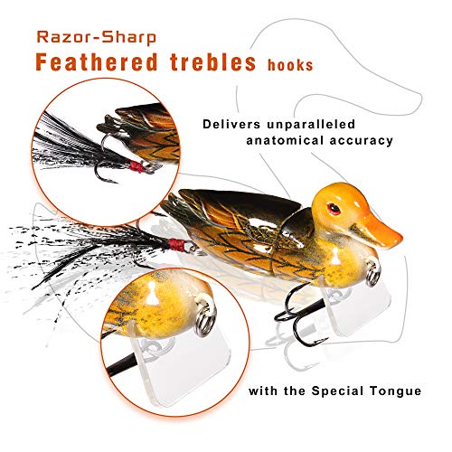 TRUSCEND Fishing Lures for Bass, Fishing Plugs Multi Jointed Swimbait, Lifelike Duck Swimmer for Trout Perch Pike Crappie Walleye Fishing - Image 4