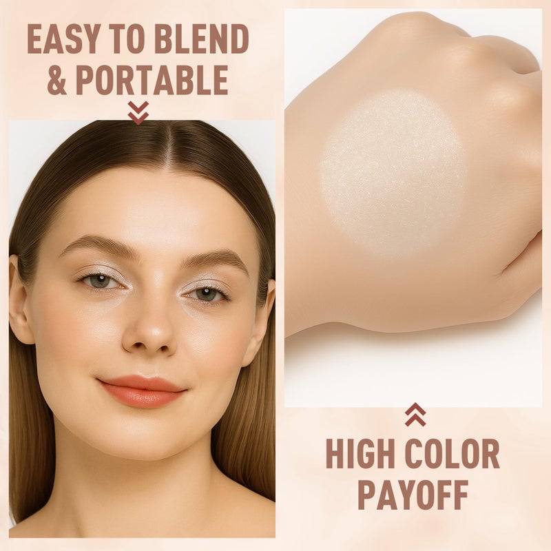 FV Cream Shimmer Eyeshadow Stickï¼ŒLong Lasting & Waterproof, Multi-Use & High Pigment Eyeshadow Makeup Stick, Pearl Shimmer - Image 5