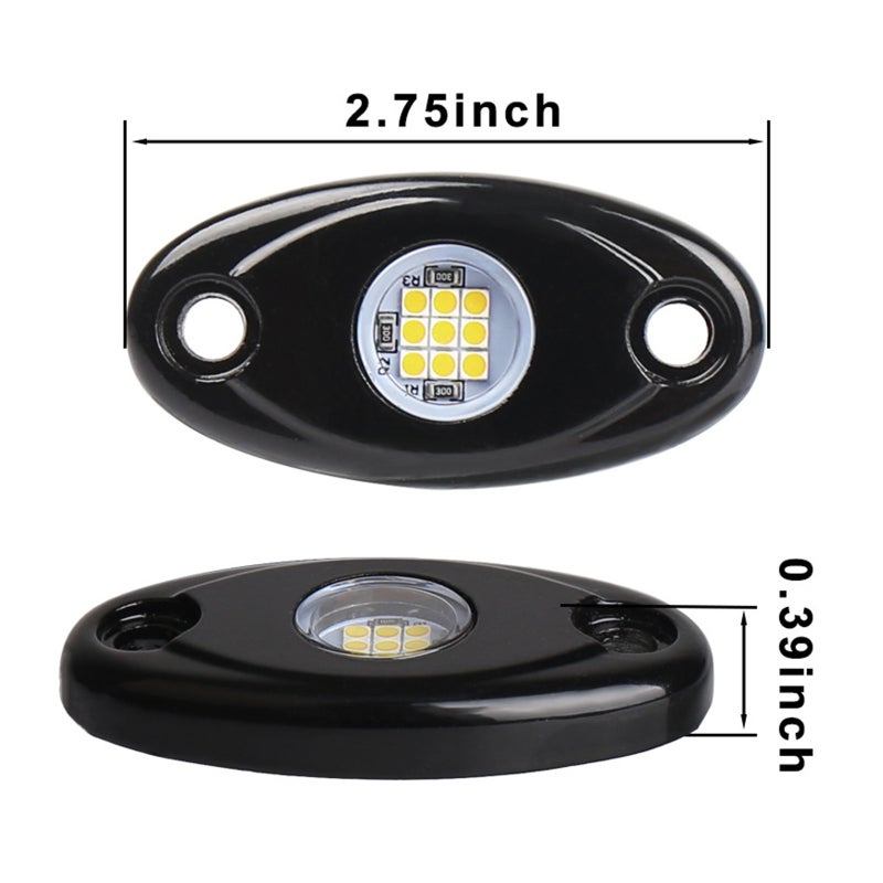 8 Packs LED Rock Lights for Trucks IP67 Waterproof Under Body Wheel Well Light Exterior Interior Lights for Car Truck Pickups Motorcycle Boat - Image 5