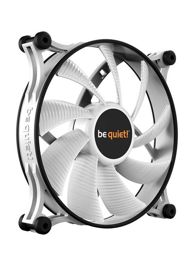 be quiet! مروحة Shadow Wings 2 140 مم PWM Case، سرعة المروحة 900 دورة في الدقيقة، تدفق هواء 85 CFM، شفرات مروحة مُحسَّنة لتدفق الهواء، إطار مروحة مطاطي، تقنية Rifle Bearing، أبيض | BL091  - Image 1
