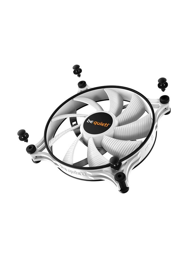 be quiet! مروحة Shadow Wings 2 140 مم PWM Case، سرعة المروحة 900 دورة في الدقيقة، تدفق هواء 85 CFM، شفرات مروحة مُحسَّنة لتدفق الهواء، إطار مروحة مطاطي، تقنية Rifle Bearing، أبيض | BL091  - Image 4