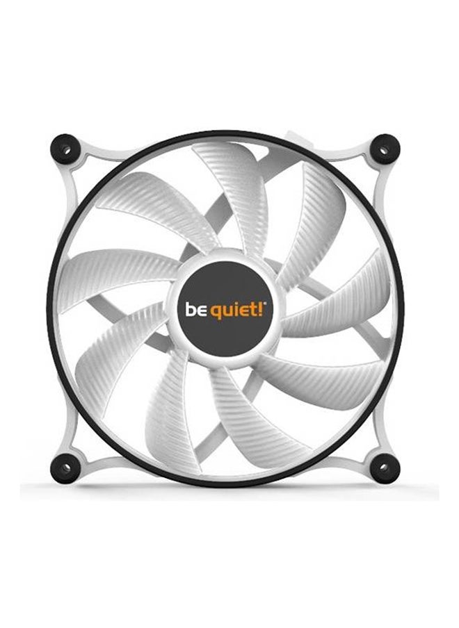 be quiet! مروحة Shadow Wings 2 140 مم PWM Case، سرعة المروحة 900 دورة في الدقيقة، تدفق هواء 85 CFM، شفرات مروحة مُحسَّنة لتدفق الهواء، إطار مروحة مطاطي، تقنية Rifle Bearing، أبيض | BL091  - Image 5