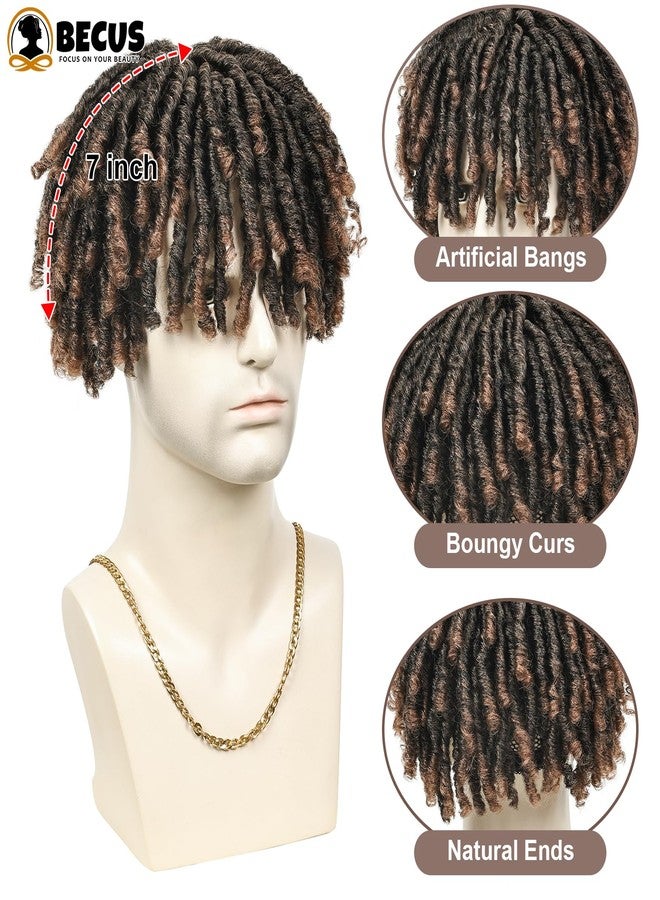 BECUS Dreadlock Toupee for Men Short Braided Toppers for Black Women Curly Synthetic Topper - Image 2