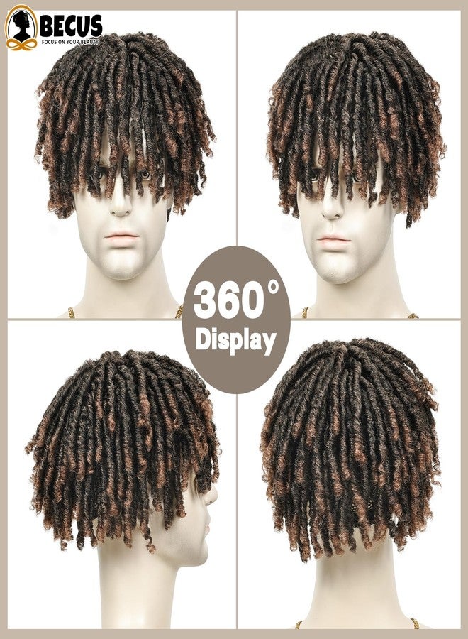BECUS Dreadlock Toupee for Men Short Braided Toppers for Black Women Curly Synthetic Topper - Image 5