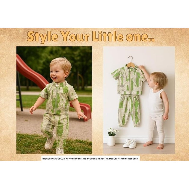 Paper Print Jumper 2-Piece Set for Boys, Cute Paper Print Casual Long Sleeve Sweatshirt with Co ord Pant, Best for Gifting Pack of 1 - Image 5
