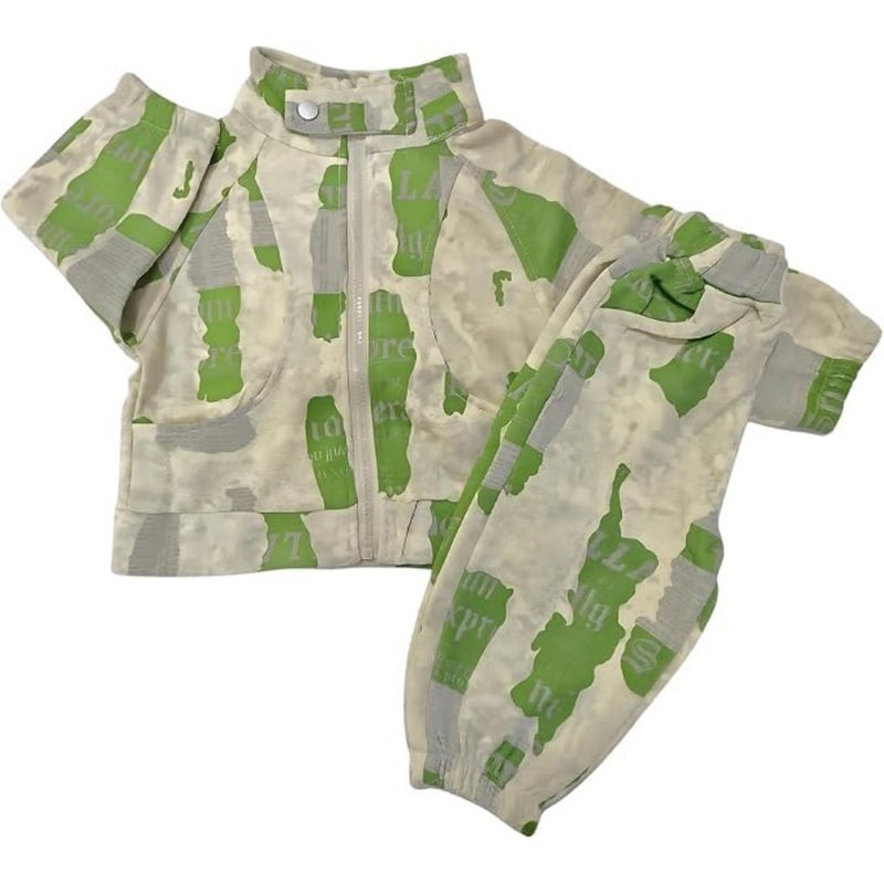 Paper Print Jumper 2-Piece Set for Boys, Cute Paper Print Casual Long Sleeve Sweatshirt with Co ord Pant, Best for Gifting Pack of 1 - Image 1