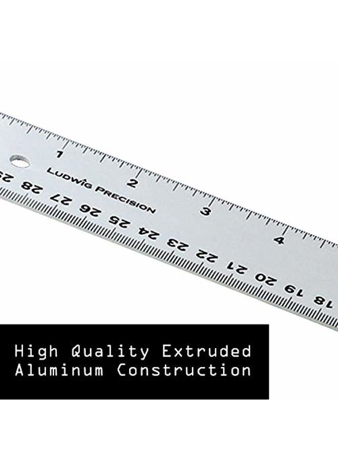 Ludwig Precision Alumicolor Ludwig Precision Non-Slip Backed Aluminum Straight Edge, 48-INCH - Image 5