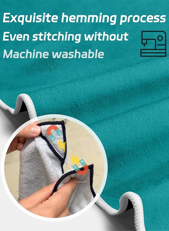 Magnetic Bath Towel Oversized Quick-Dry Microfiber Towel with Magnetic Closure, Super Absorbent & Sand-Resistant for Beach, Pool, Travel, Gym & Camping 75"x30" (Gray) - Image 3