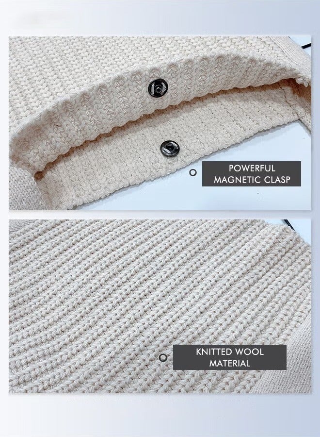 كان واي حقيبة الحياكة ذات كبيرة السعة حمل حقيبة رسول حقيبة الكتف بلون واحد للمرأة - Image 3