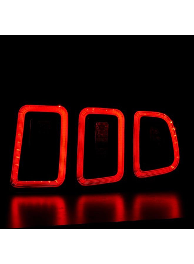 corkiauto مجموعة أضواء خلفية LED متوافقة مع فورد موستانج 2010 2011 2012 2013 2014، هيكل أسود عدسة شفافة - Image 4
