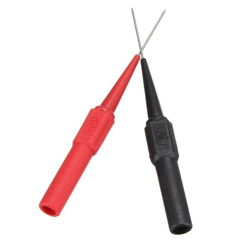 TestHelper TP161RDx5 Insulation Piercing Needle Non-destructive Pin Test Probes,4mm Banana Socket for Car Tester Red/Black - Image 3