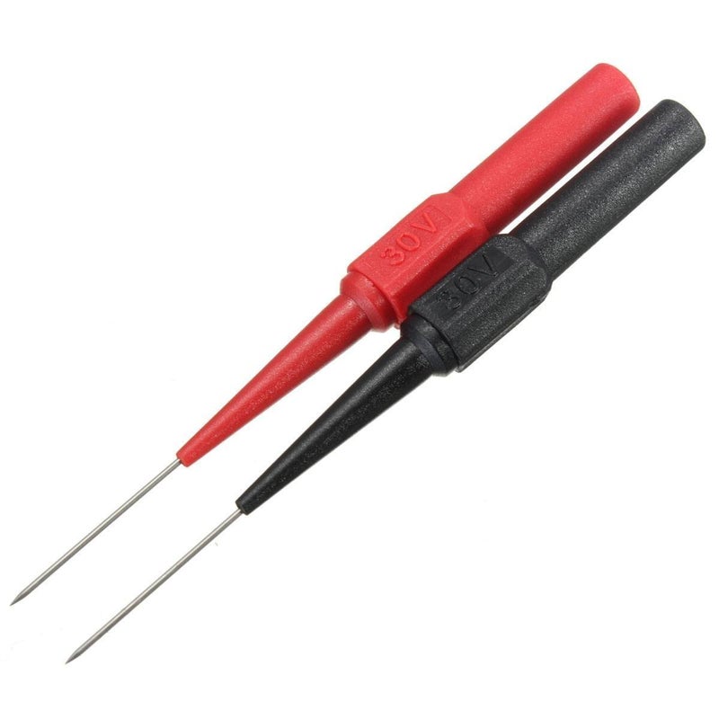 TestHelper TP161RDx5 Insulation Piercing Needle Non-destructive Pin Test Probes,4mm Banana Socket for Car Tester Red/Black - Image 4