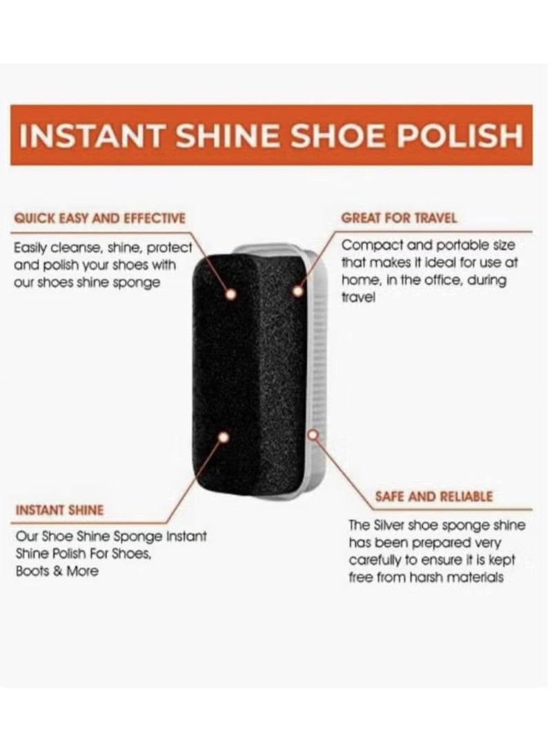 Silver Express Instant Shine Sponge for Shoes Bags and Boots Large Size 6ml Clear - Image 2