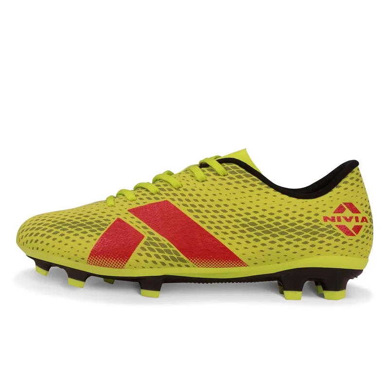 نيفيا Nivia Bezel Football Studs for Men - High Shear Dual Color TPU Sole with 3D Texture Upper for Soft & Hard Natural Grass