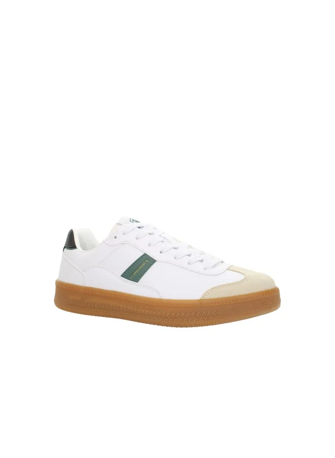 لامبرجاك Lumberjack Fofana Men’s Off-White Sneakers – Stylish Casual Lace-Up Shoes with Gum Rubber Sole, Comfortable Everyday Fashion Sneakers for Men