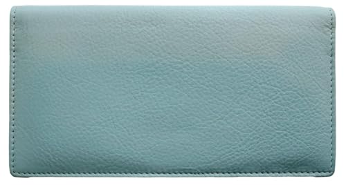 123 Cheap Checks Chambray RFID Leather Checkbook Cover With Credit Card Slots and Pen Holder - Image 1