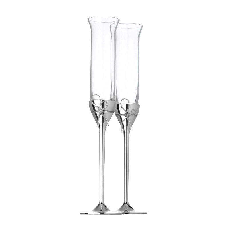Wedgwood Vera Wang Wedgwood Love Knots Toasting Flute Pair  - Image 1