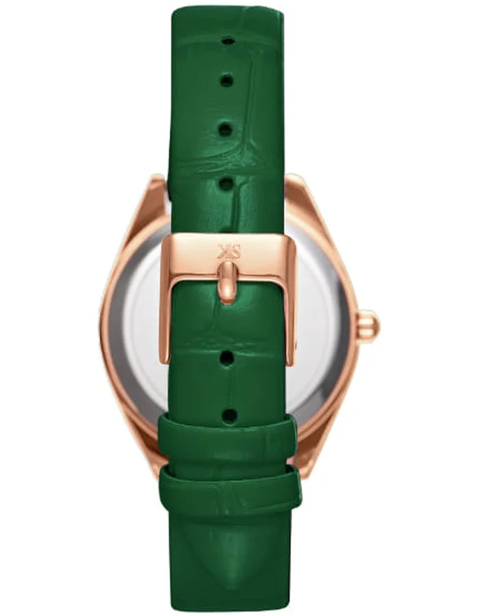 KENNETH SCOTT Kenneth Scott K24508-RLHW Women's Analog Display Watch & Polyurethane Strap Green