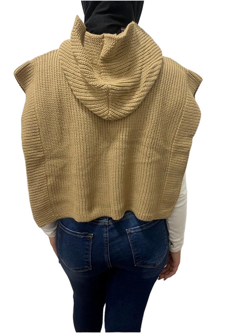 Generic - Women's Cape and poncho Beige - Image 1