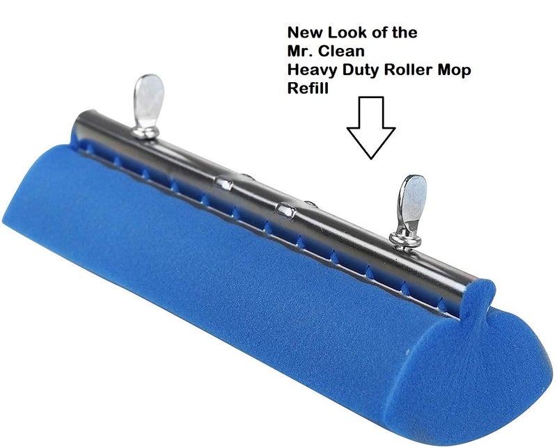 Mr Clean Mr. Clean Heavy Duty Roller Floor Mop Scrubber Sponge Refill Head, Blue - Image 2
