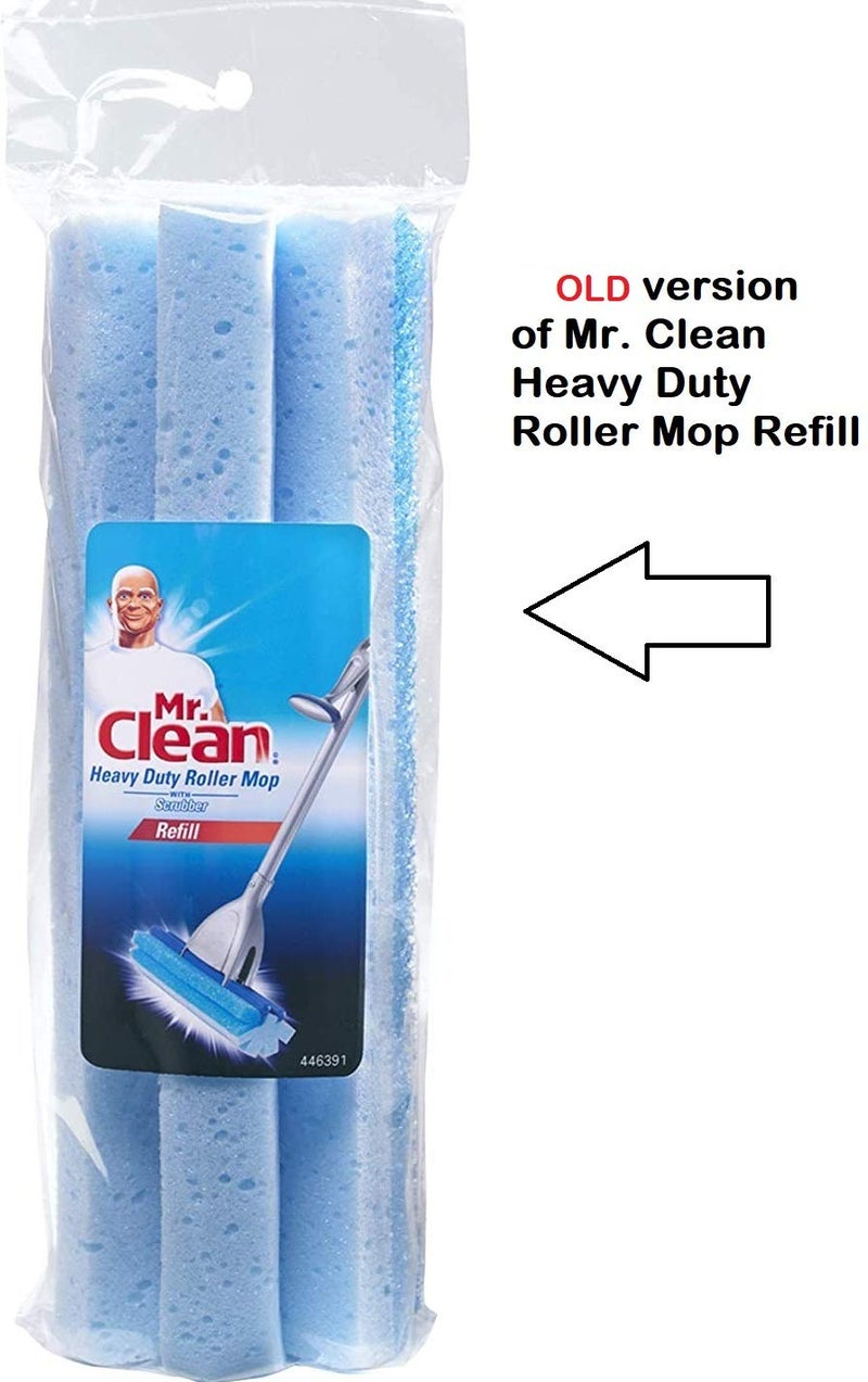 Mr Clean Mr. Clean Heavy Duty Roller Floor Mop Scrubber Sponge Refill Head, Blue - Image 3