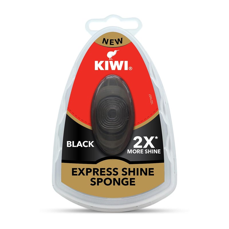 KIWI Black Rectangular Shoe Shine Sponge Express Shine 510mm H x 760mm L x 510mm W Quick and Easy Application 1 Count - Image 2