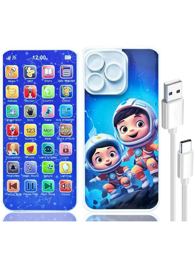 Amitasha Educational Phone Toys For 2-12 Years Kids Rechargeable 24 Modes Talking Baby Smart Phone Mobile Toy For Boys Girls Christmas Gift Birthday Surprise - Image 1