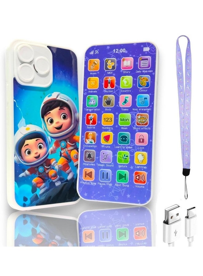 Amitasha Educational Phone Toys For 2-12 Years Kids Rechargeable 24 Modes Talking Baby Smart Phone Mobile Toy For Boys Girls Christmas Gift Birthday Surprise - Image 2