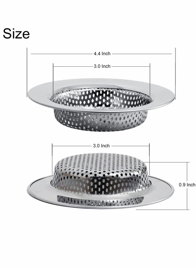 Generic Kitchen Sink Strainer Stopper Kit, Anti Clogging Garbage Disposal Stopper, 4.5 Inch Stainless Steel Sink Drain Strainer - Sink Plug for Standard 3-1/2 Inch Kitchen Sinks 2 PCS  - Image 4
