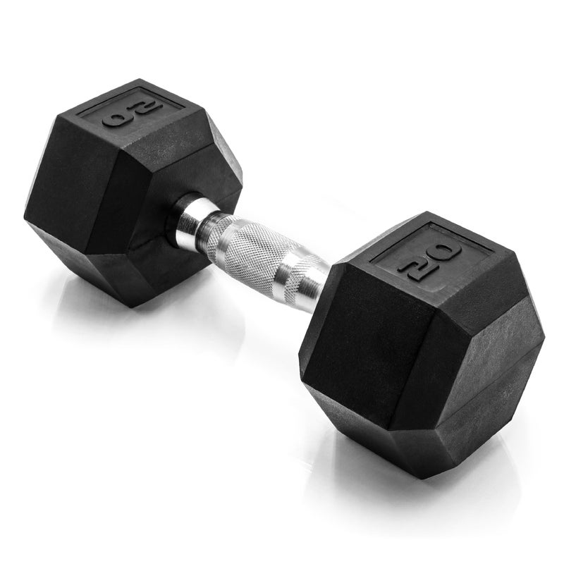 دمبل هكس مطلي بوزن 20 رطل من CAP Barbell - الإصدار الجديد