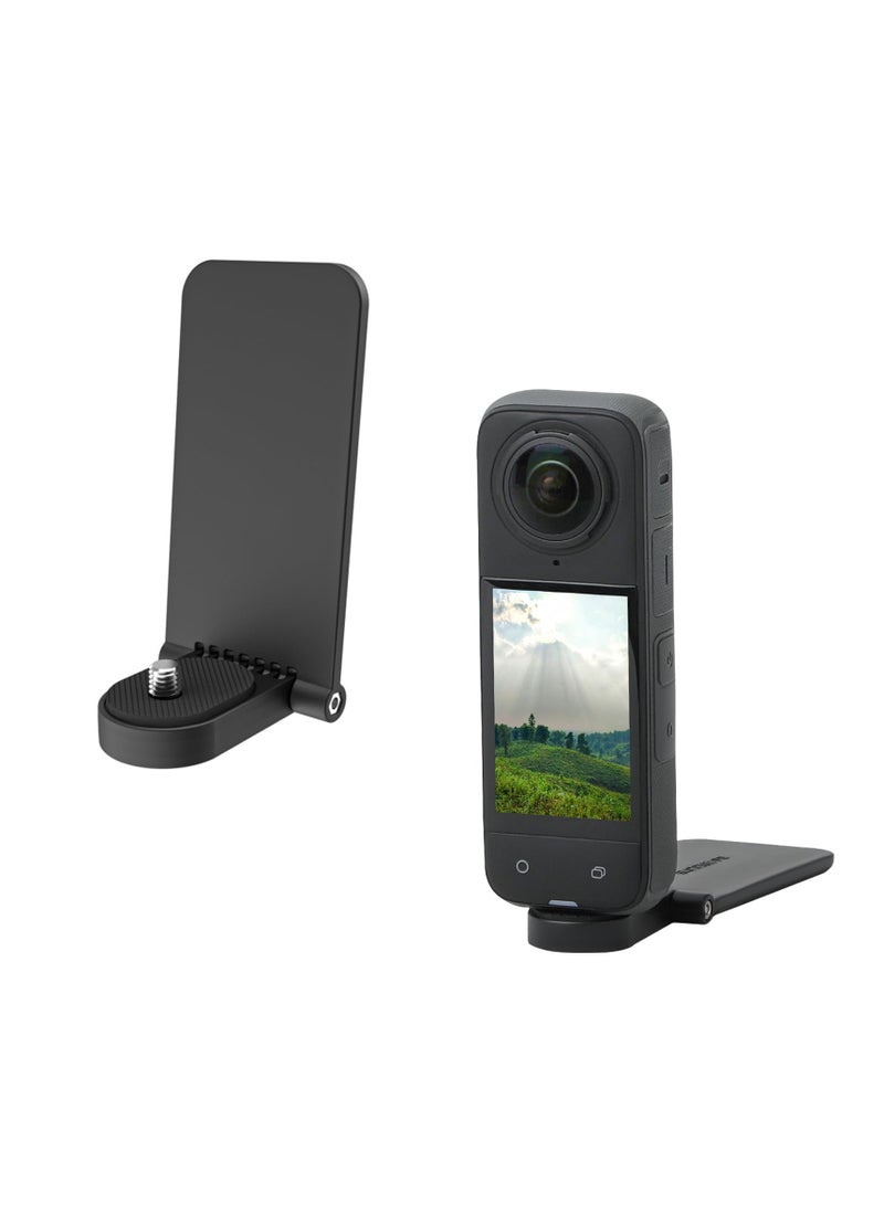 SOLARAE Magnetic Mount Base for Insta360 X4, Magnetic Quick Release Mount Bracket, Angle Adjustable Clip Clamp Mount, Multifunctional Desktop Stand Base Holder for Insta 360 X4 Sports Camera Accessories - Image 1