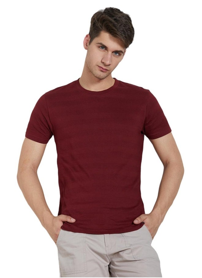 Dennis Lingo Regular Fit Maroon Cotton T-Shirt – Comfortable and Classic  - Image 3