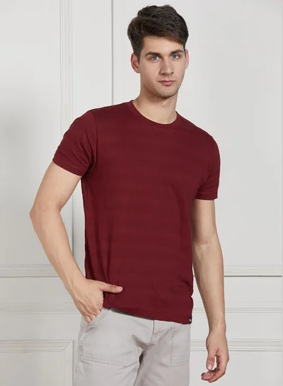 Dennis Lingo Regular Fit Maroon Cotton T-Shirt – Comfortable and Classic