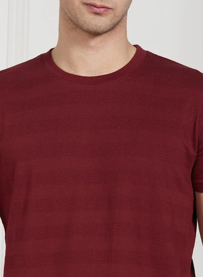 Dennis Lingo Regular Fit Maroon Cotton T-Shirt – Comfortable and Classic